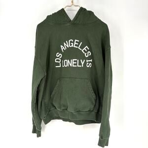 Lonely Ghost Los Angeles Is Lonely Hoodie Mens L Green Oversized Streetwear